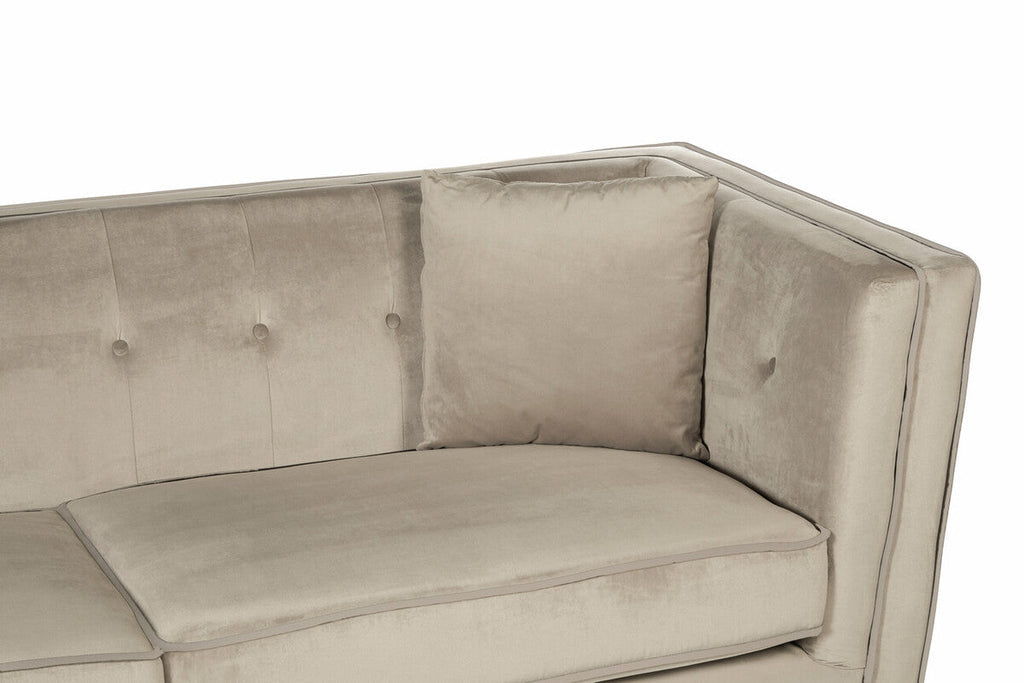 3 Seat Mink Velvet Sofa, Ferris