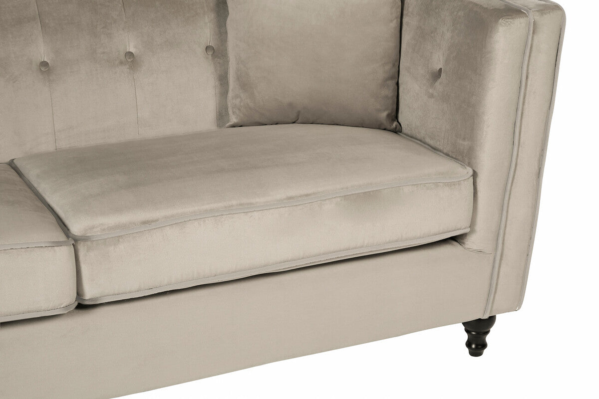 3 Seat Mink Velvet Sofa, Ferris
