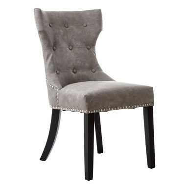 Daxton Grey Leather Dining Chair