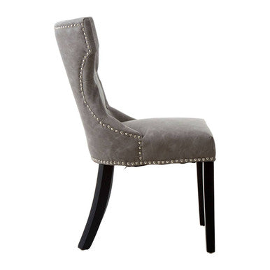 Daxton Grey Leather Dining Chair