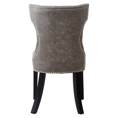 Daxton Grey Leather Dining Chair