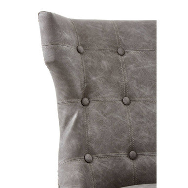 Daxton Grey Leather Dining Chair