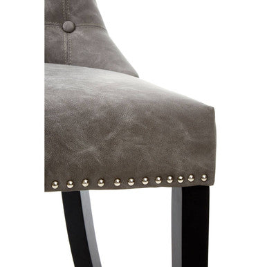 Daxton Grey Leather Dining Chair