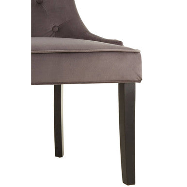 Daxton Storm Grey Velvet Dining Chair
