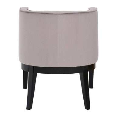 Daxton Light Grey Velvet Curved Back Chair