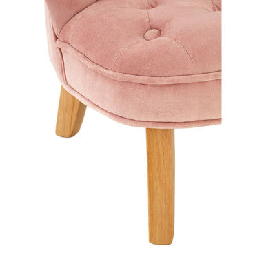Estelle Pink Velvet Kids Chair