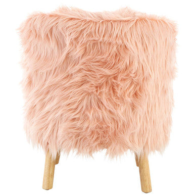 Kids Pink Fur Chair