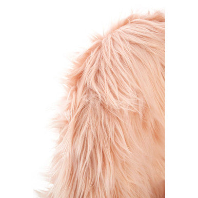 Kids Pink Fur Chair