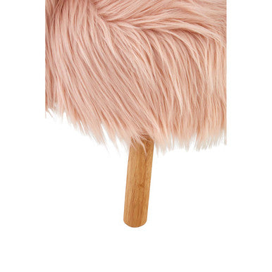 Kids Pink Fur Chair