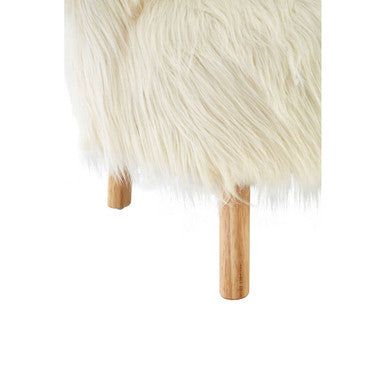 Kids White Fur Chair