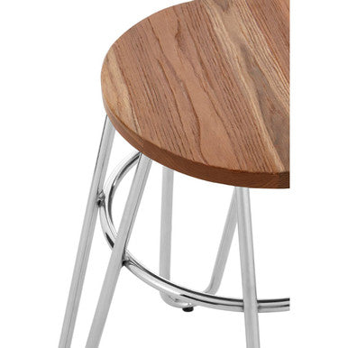District Hairpin Legs Stool With Wood Top