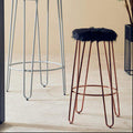 District Fur Hairpin Bar Stool