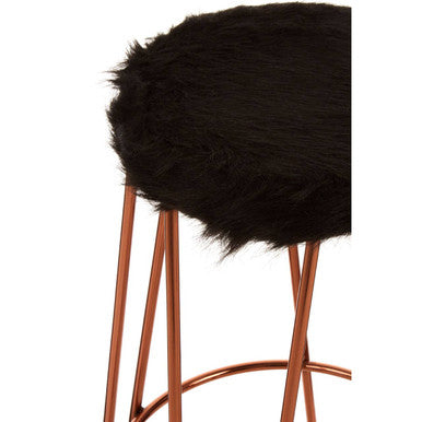 District Fur Hairpin Bar Stool