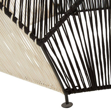 Fusion Black & Silver Woven Hexagon Coffee Table