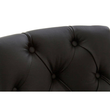 Regents Park Black Leather Bar Chair