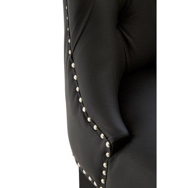 Regents Park Black Leather Bar Chair