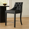 Regents Park Black Leather Bar Chair