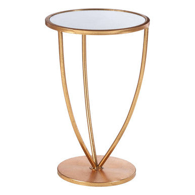 Marcia Mirror Top & Gold Frame Side Table