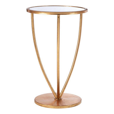 Marcia Mirror Top & Gold Frame Side Table