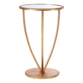 Marcia Mirror Top & Gold Frame Side Table
