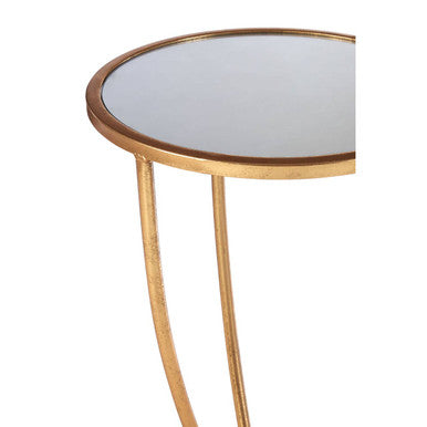 Marcia Mirror Top & Gold Frame Side Table