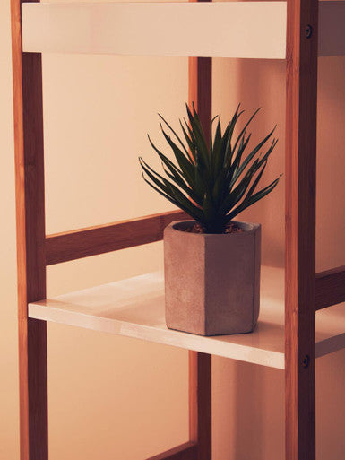 Arla 3 Tier Bathroom Shelf Unit With Birchwood Frame
