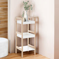 Arla 3 Tier Bathroom Shelf Unit With Birchwood Frame