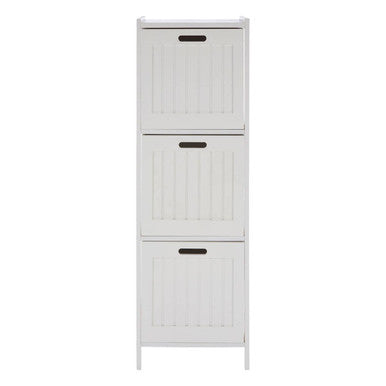 Salon White Wood 3 Drawer Cabinet
