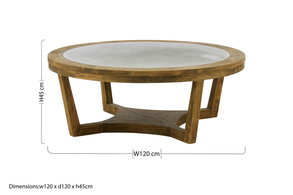 Merdeka Mango Wood Natural Contemporary Coffee Table