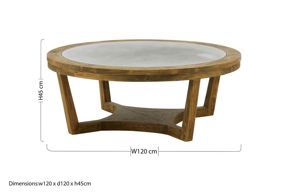 Merdeka Mango Wood Natural Contemporary Coffee Table