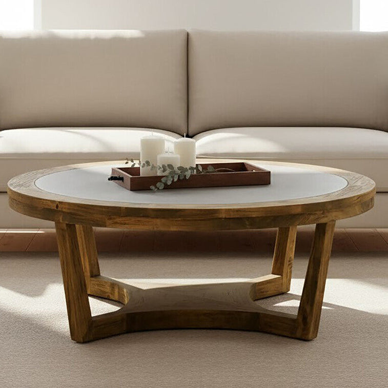 Merdeka Mango Wood Natural Contemporary Coffee Table