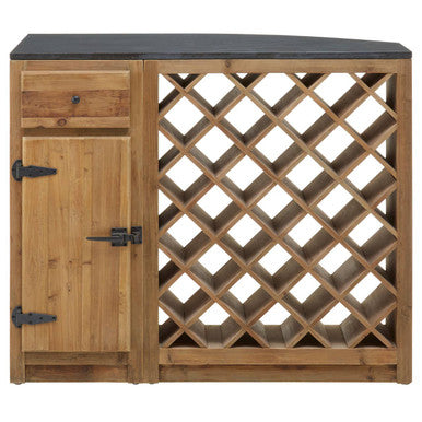 Toba Bar Island Solid Wood Oak Modern