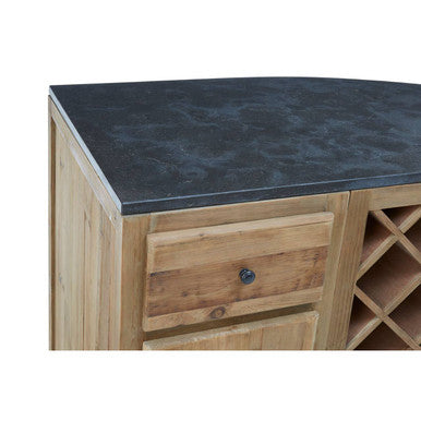 Toba Bar Island Solid Wood Oak Modern