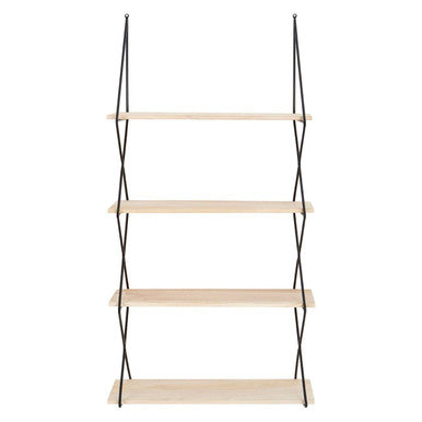 Brixton 4 Tier Wall Shelf Black Scandinavian