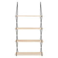 Brixton 4 Tier Wall Shelf Black Scandinavian