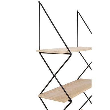 Brixton 4 Tier Wall Shelf Black Scandinavian