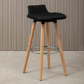 Stockholm Black Leather Seat Bar Stool