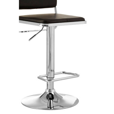 Stockholm Black Seat & Chrome Base Bar Stool