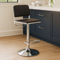 Stockholm Black Seat & Chrome Base Bar Stool