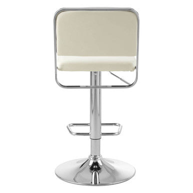 Stockholm White Seat & Chrome Base Bar Stool