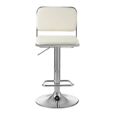 Stockholm White Seat & Chrome Base Bar Stool