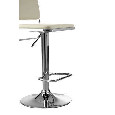 Stockholm White Seat & Chrome Base Bar Stool