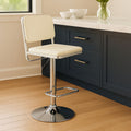 Stockholm White Seat & Chrome Base Bar Stool