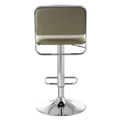 Stockholm Light Grey Seat & Chrome Base Bar Stool
