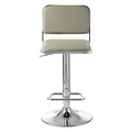 Stockholm Light Grey Seat & Chrome Base Bar Stool