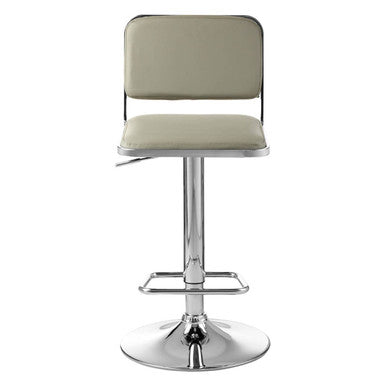 Stockholm Light Grey Seat & Chrome Base Bar Stool