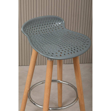 Stockholm Grey Seat Bar Stool