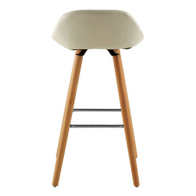 Stockholm White Leather Bar Stool