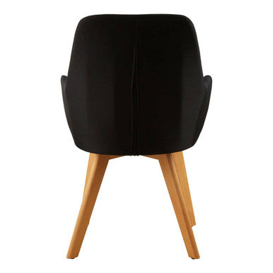Stockholm Black Dining Chair With Angular Legs