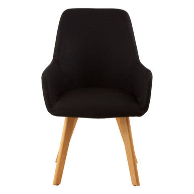 Stockholm Black Dining Chair With Angular Legs